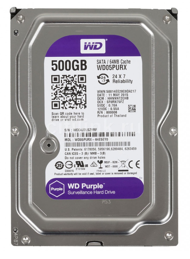 HDD 500GB WD Tím | Công Ty | KoV; 12T