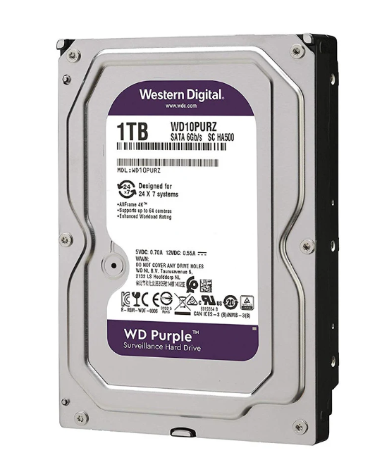 HDD 1TB Western Digital Purple (Tím) WD10PURZ | Chính hãng; 24T