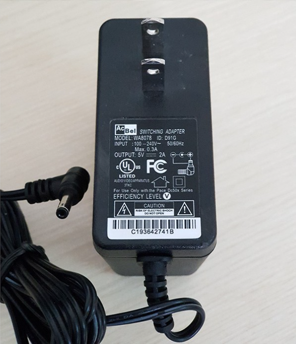 Nguồn/Adapter cam IP 5v2a chân nhỏ; 06T (-)