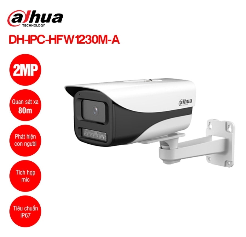 Camera IP 2MP DAHUA DH-IPC-HFW1230M-A; 24T