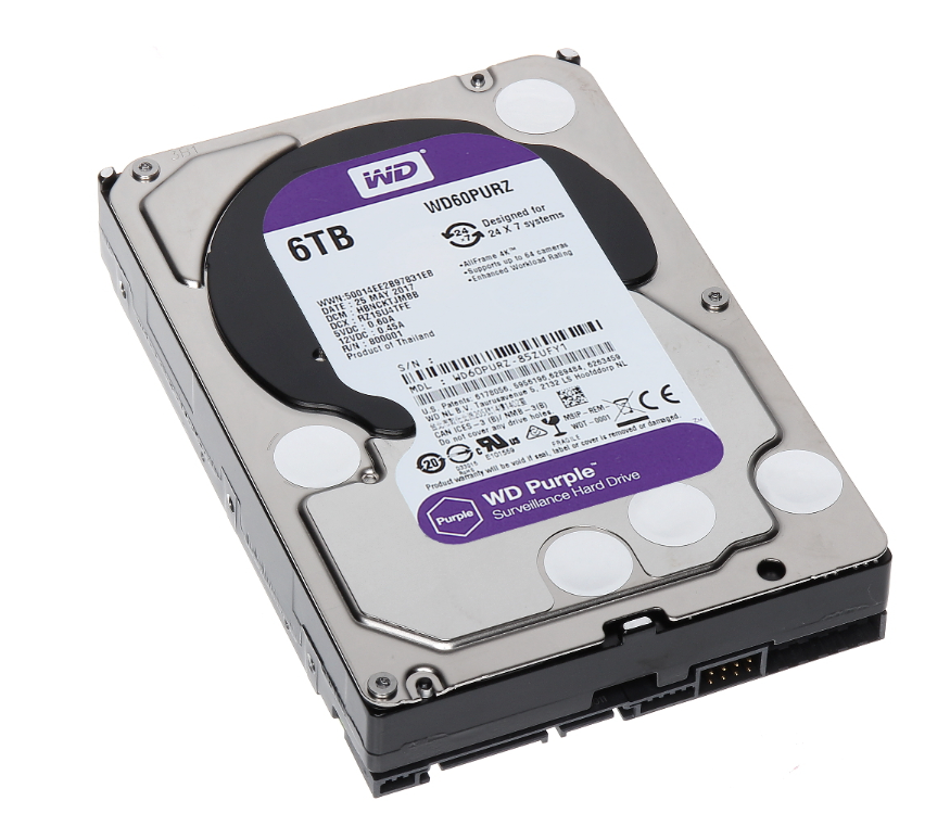 Ổ cứng 6TB Western Digital  Purple (Tím) WD64PURZ | Chính hãng; 36T