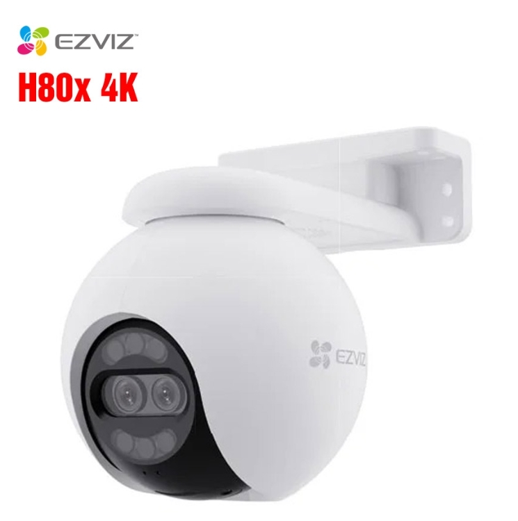 Camera Ezviz H80X 2 ống kính Dual 4K (8MP+2MP), màu ban đêm, khẩu độ lớn F1.0, 4mm; 24T