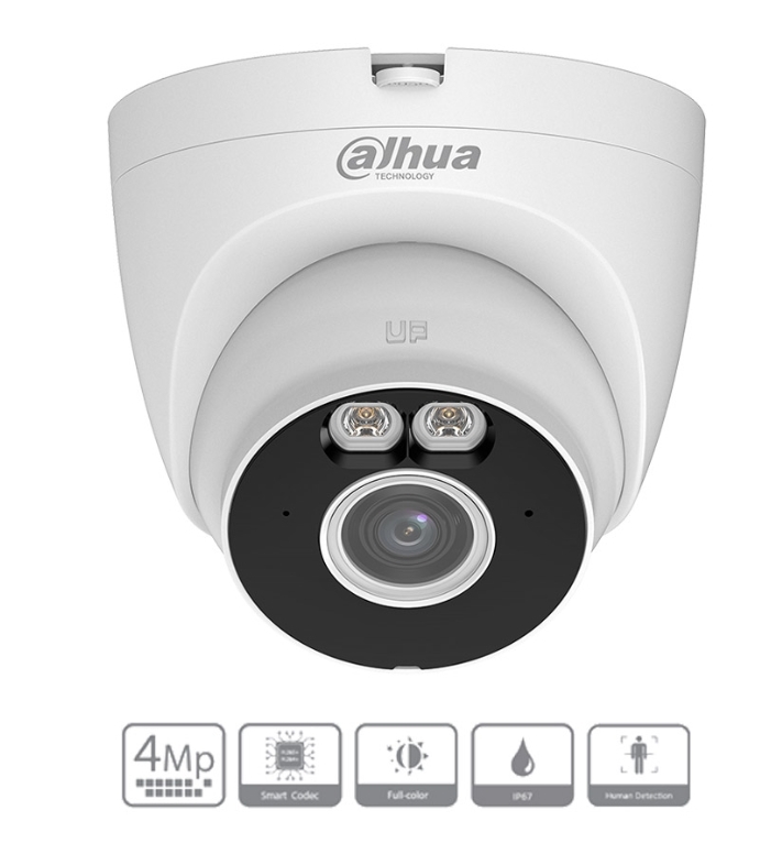 Camera WIFI Full color Dome Turret A1 4MP DAHUA DH-T4A-LED/ Tầm xa đèn LED 30m/ Chống ngược sáng DWDR/ Phát hiện chuyển động, phát hiện con người/ Có