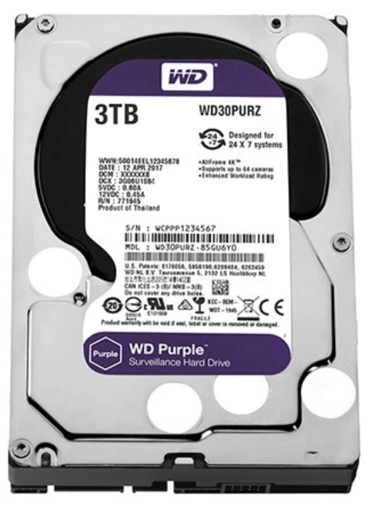 HDD 3TB WD PURPLE-CHUYÊN CAMERA | CTY | KoV; 24T