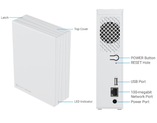 Thiết bị lưu trữ dữ liệu EZVIZ RC5 (CS-R5C-R100-8F)/ Đầu ghi hình 8 kênh; 24T