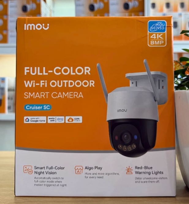 Camera Wi-Fi Imou Cruiser SC IPC-K7FP-8V0N | Ngoài Trời | 8M | Quay 360 độ | Chống ngược sáng HDR | Full Color | Tầm xa 30m | Còi hú và đèn chớp xanh