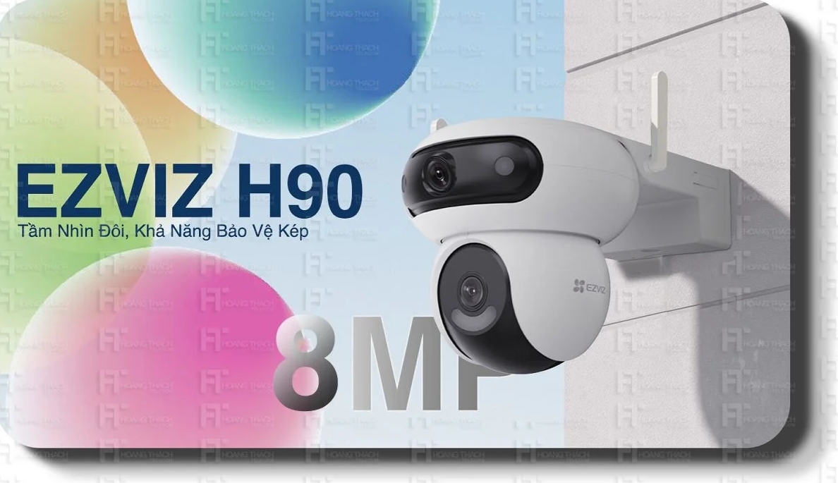 Camera EZVIZ H90 Dual 2K⁺ 8MP 2 Mắt Xoay 360° Ngoài Trời; 24T