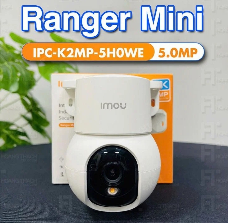 Số lượng >=5 Giảm 2K | Camera Wifi Imou Ranger Mini 5MP (IPC-K2MP-5H1WE)| Trong nhà | Tầm xa hồng ngoại/ánh sáng vàng: 10m | Zoom số 8x, 20fps | Phát