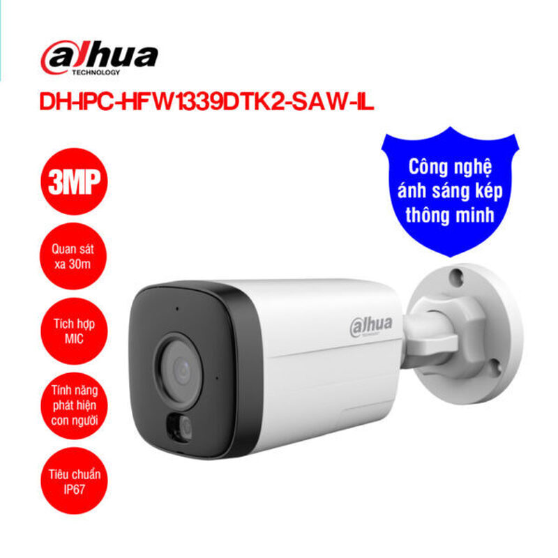 Camera Wifi 3MP Dahua DH-IPC-HFW1339DTK2-SAW-IL