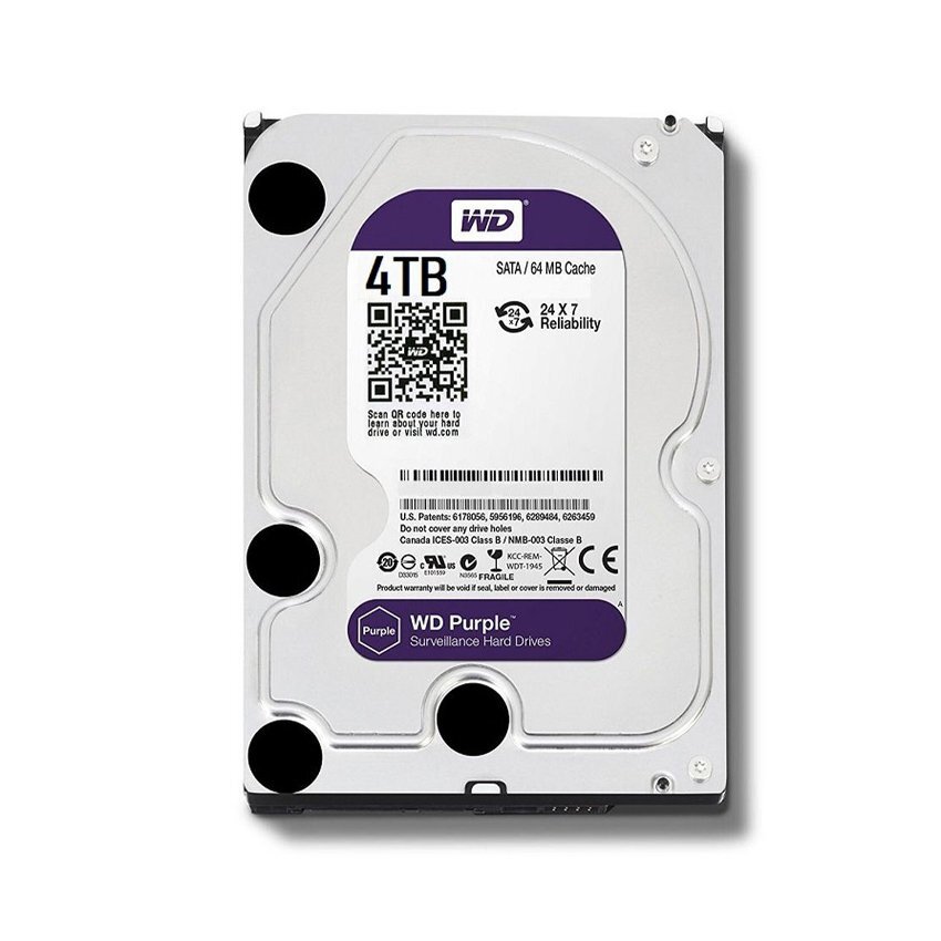 HDD 4TB Western Digital Purple (Tím) WD43PURZ | Chính hãng; 24T