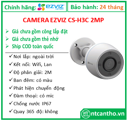 Camera EZVIZ CS-H3C 2MP, Color Night; 24T.